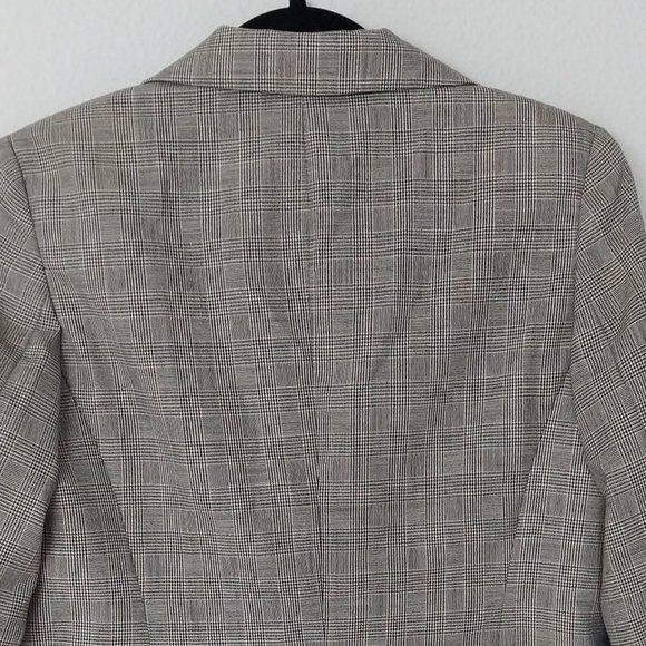 Pendleton Womens 100% Wool Black & White Houndstooth Print Single Button Blazer - Picture 8 of 11